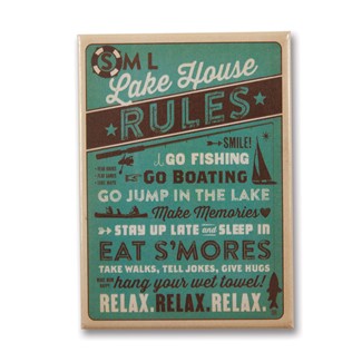 Smith Mountain Lake Lake House Rules | Metal Magnet