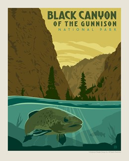 Black Canyon of the Gunnison NP Trout Print | 8" x 10" Print