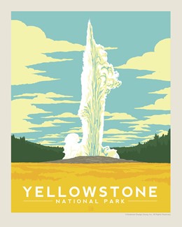 Yellowstone Old Faithful 8" x10" Print
