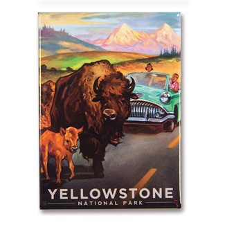 Yellowstone Bison Crossing magnet | Made in the USA
