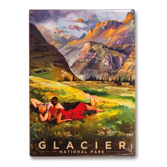 Glacier View | National Park Metal Magnet