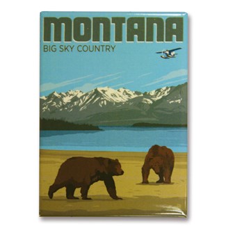 Montana Bears Big Sky Country | Metal Magnets