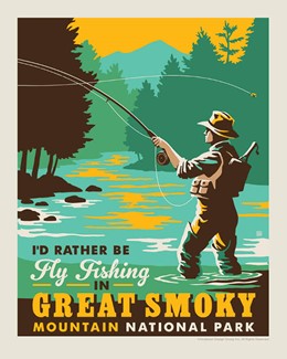 Great Smoky Fly Fishing Print | 8" x 10" Print
