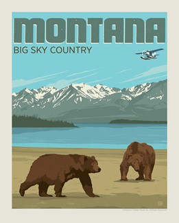 MT Bears Big Sky Country Print | 8" x 10" Print