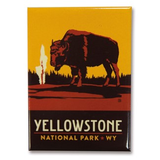 Yellowstone Emblem Bison Metal Magnet | Made in the USA