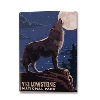 Yellowstone Howling Wolf Metal Magnet | Made in the USA