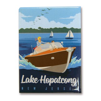 NJLH Speedboat Metal Magnet | Made in the USA