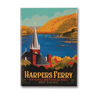 WV Harpers Ferry Metal Magnet | Made in the USA