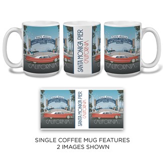 Santa Monica Pier Classic Sign Mug