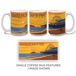Santa Monica Pier Sunset Mug