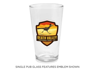 Death Valley Roadrunner Emblem Pub Glass | Made in the USA