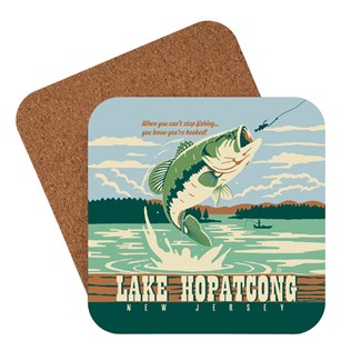 New Jersey Lake Hopatcong Gone Fishing | American made coaster