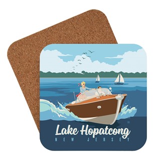 New Jersey Lake Hopatcong Speedboat | American made coaster