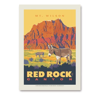 Red Rock Canyon: Mt. Wilson Vertical Sticker | Made in the USA