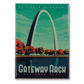 Gateway Arch NP Magnet | Metal Magnet