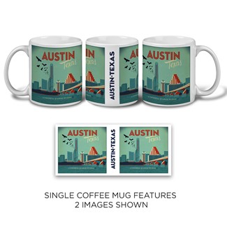 Austin, TX Congress Ave. Bridge Mug | Tourist Courts