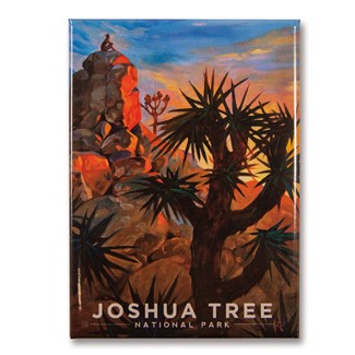 Joshua Tree Desert Sunrise Magnet | Metal Magnet