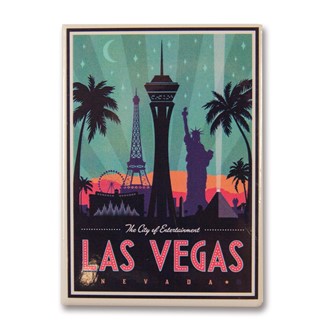 Las Vegas City of Entertainment Magnet | Metal Magnet