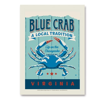 VA Blue Crab Vert Sticker