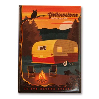 Yellowstone Camping is for Nature Lovers | American made magnets.