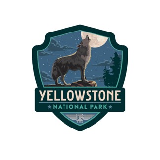 Yellowstone Wolf Emblem Magnet