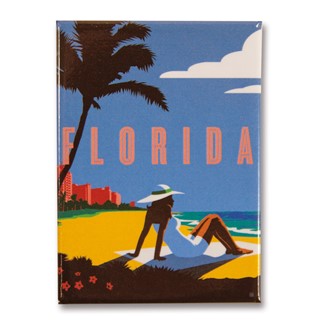 FL Beach Girl Magnet | Metal Magnet