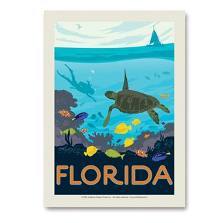 FL Sea Turtle | Vertical Sticker