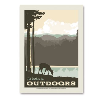 I'd Rather Be Outdoors | Vertical Sticker