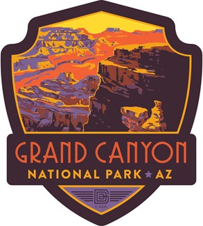 Grand Canyon Landscape Emblem Sticker | American Made