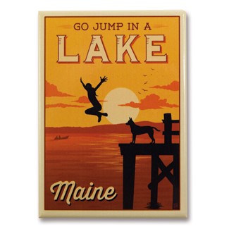 ME Jump In Lake Magnet | Metal Magnet
