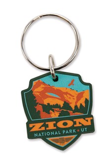 Zion Emblem Wooden Key Ring | American Made