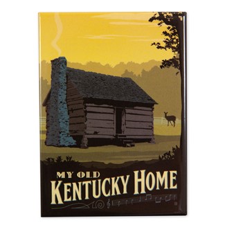 My Old Kentucky Home Cabin Magnet | Metal Magnet