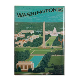 Washington, DC Aerial View Magnet | Metal Magnet
