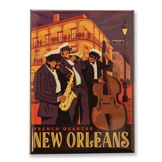 New Orleans French Quarter Magnet | Metal Magnet