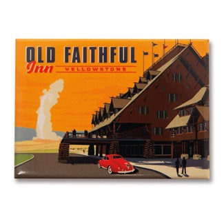Yellowstone Old Faithful Inn Magnet | American Made Magnet