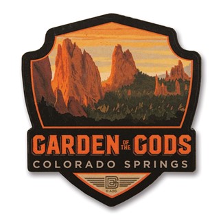 Garden of the Gods, CO Wooden Emblem Magnet | American Made
