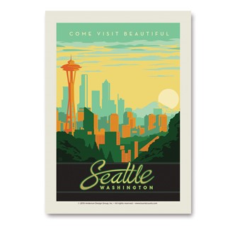 Seattle Skyline Vert Sticker | Vertical Sticker