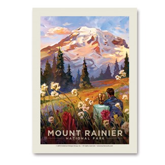 Mt. Rainier Moment in the Meadow Vert Sticker | Vertical Sticker
