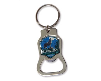Yellowstone Wolf Emblem Bottle Opener Key Ring | American Made