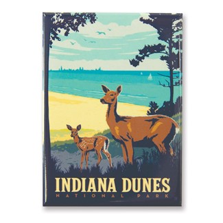 Indiana Dunes Deer Magnet | American Made Magnet