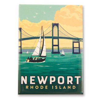 RI Newport Bridge Magnet | Metal Magnet