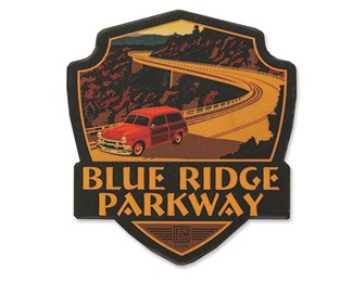 Blue Ridge Parkway Emblem Wooden Magnet | American Made