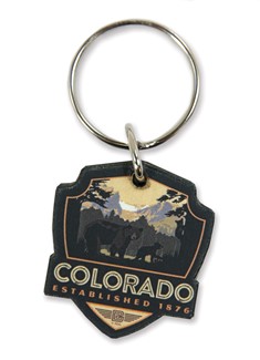 CO Bears Wood Key Ring