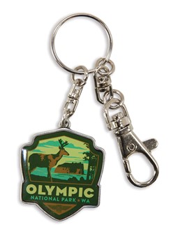 Olympic NP Emblem Pewter Key Ring | American Made