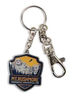 Mt. Rushmore Emblem Pewter Key Ring | American Made