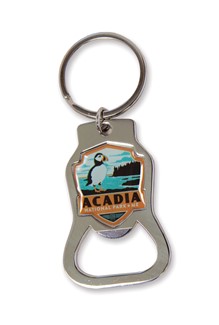 Acadia NP Emblem Bottle Opener Key Ring | American Made