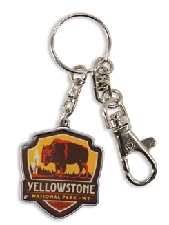 Yellowstone NP Emblem Pewter Key Ring | American Made