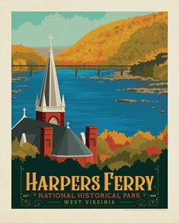 WV Harpers Ferry 8" x 10" Print | American Made