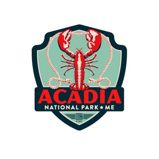 Acadia NP Lobster Emblem Magnet | Made in the USA