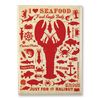 Lobster Pattern Print Magnet | American Made Magnet